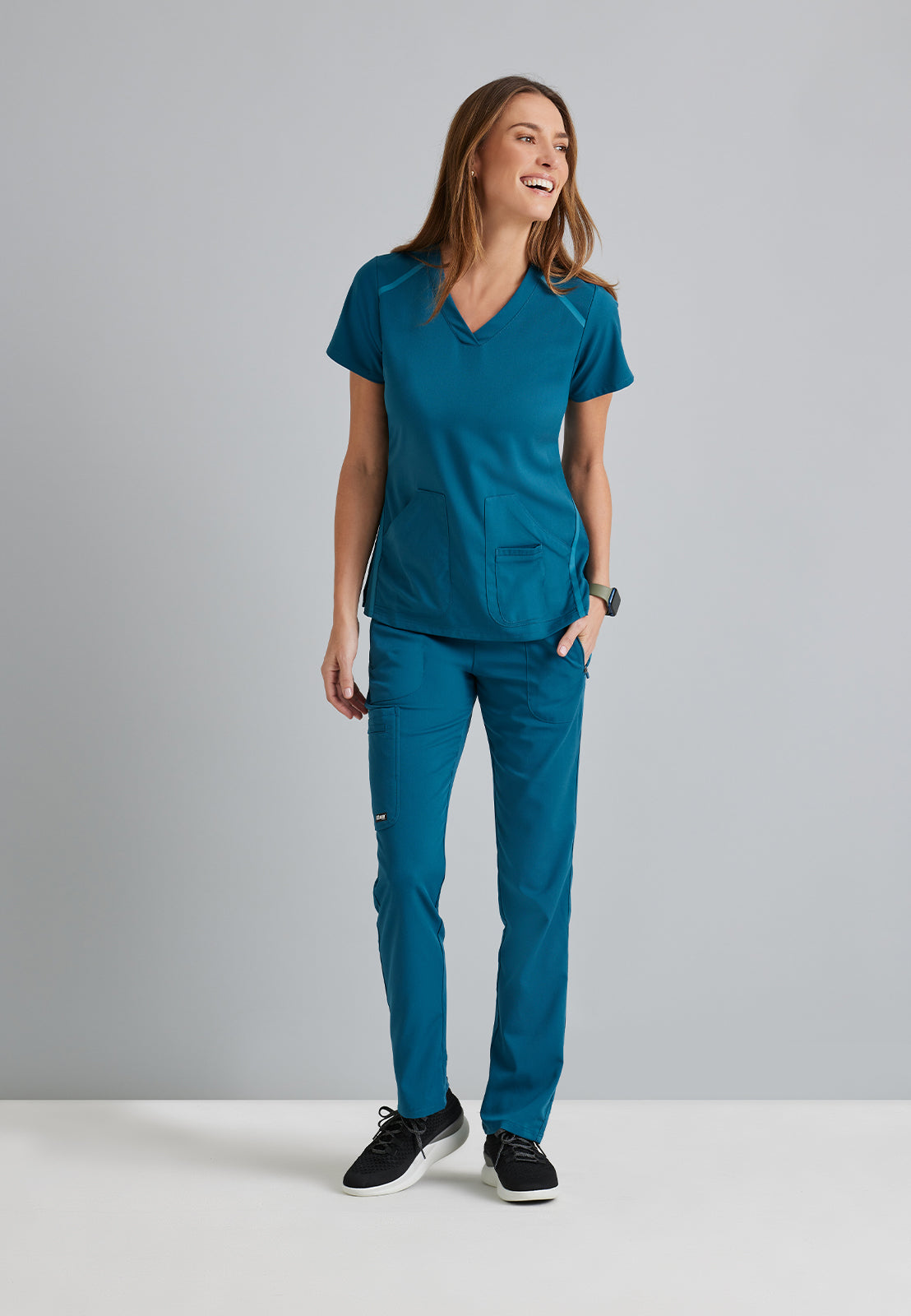 Women's V-Neck Elevate Scrub Top - 7188 - Bahama