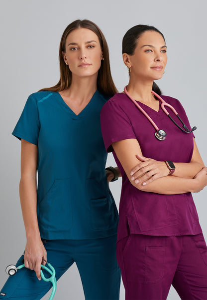 Women's V-Neck Elevate Scrub Top - 7188 - Bahama