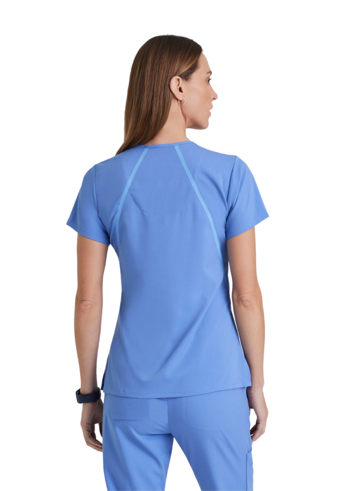 Women's V-Neck Elevate Scrub Top - 7188 - Ciel Blue