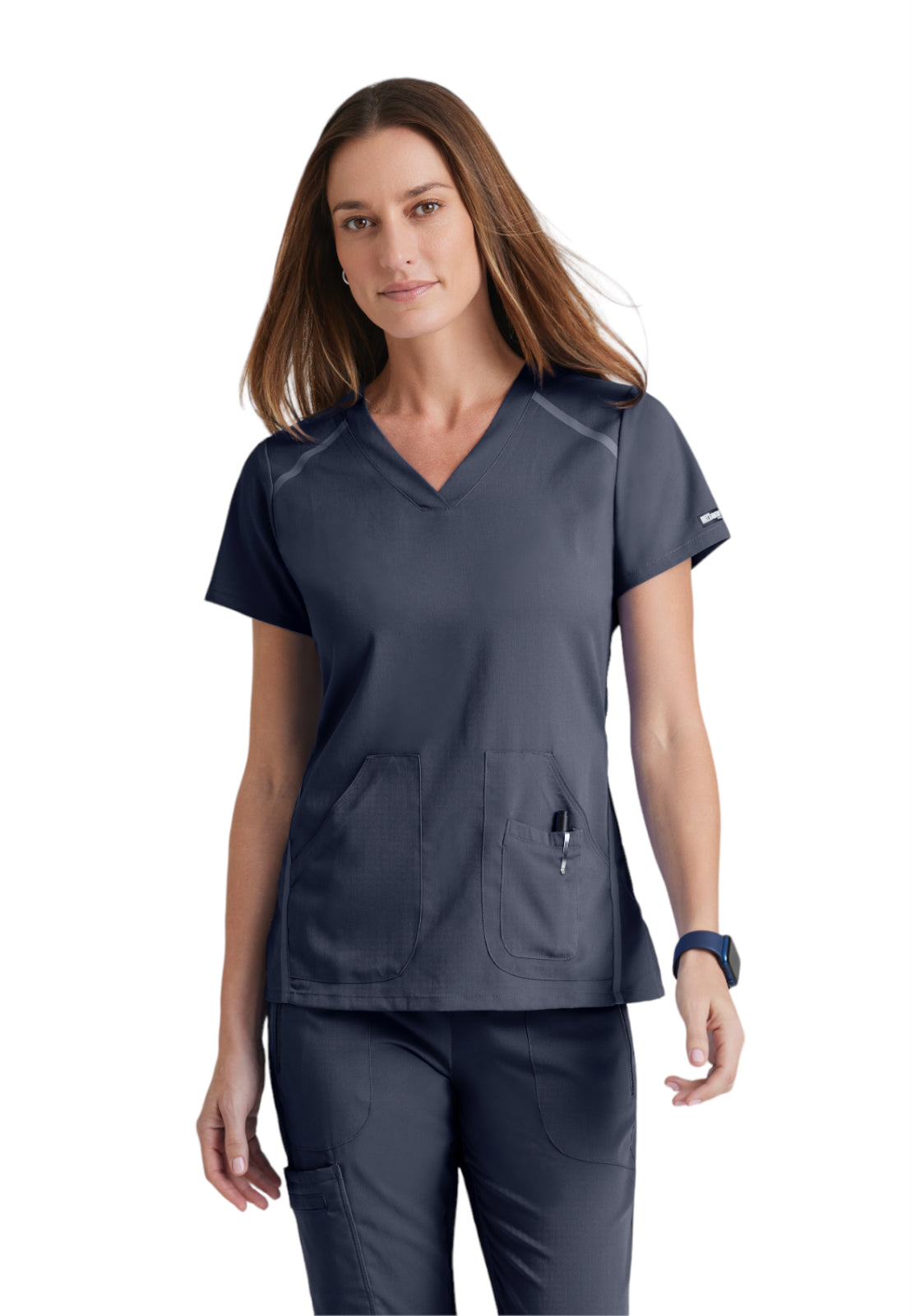 Women's V-Neck Elevate Scrub Top - 7188 - Steel