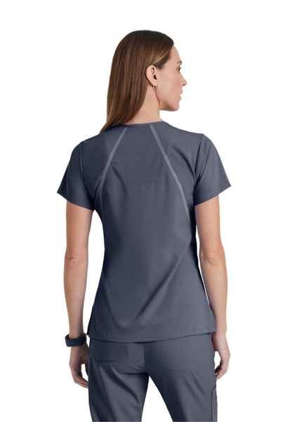 Women's V-Neck Elevate Scrub Top - 7188 - Steel