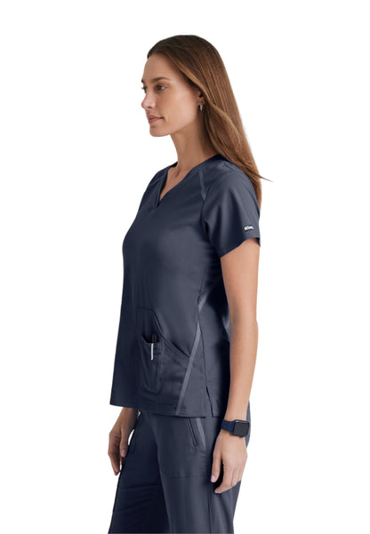 Women's V-Neck Elevate Scrub Top - 7188 - Steel