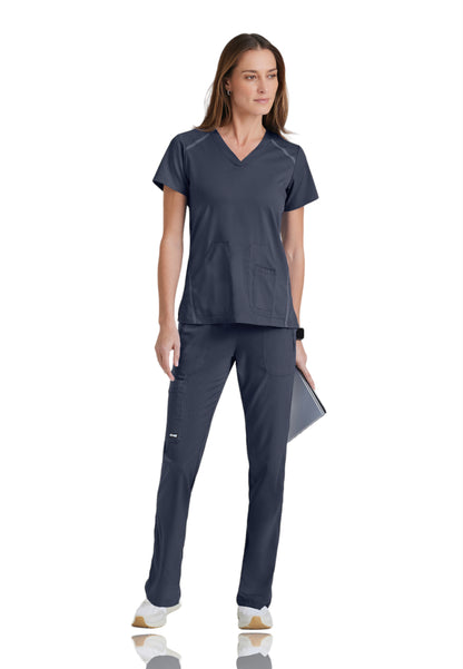 Women's V-Neck Elevate Scrub Top - 7188 - Steel