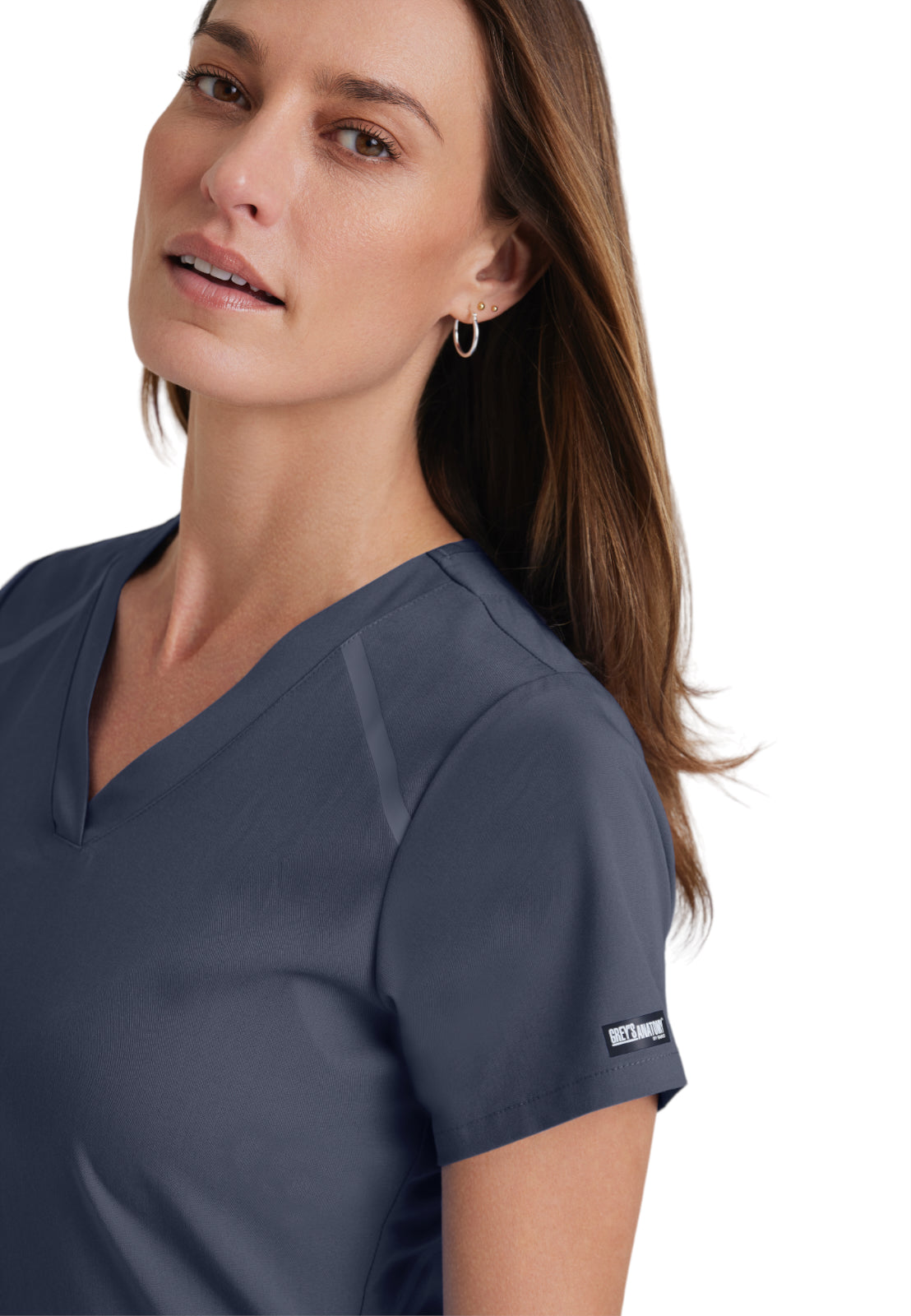 Women's V-Neck Elevate Scrub Top - 7188 - Steel