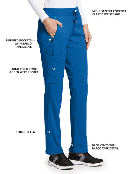 Women's Hidden Welt Pocket Elevate Scrub Pant - 7228 - New Royal