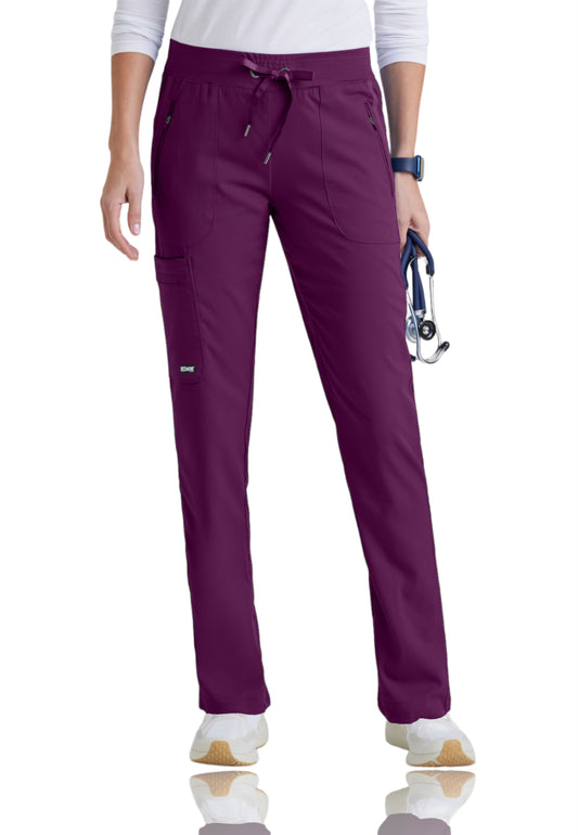 Women's Hidden Welt Pocket Elevate Scrub Pant - 7228 - Wine