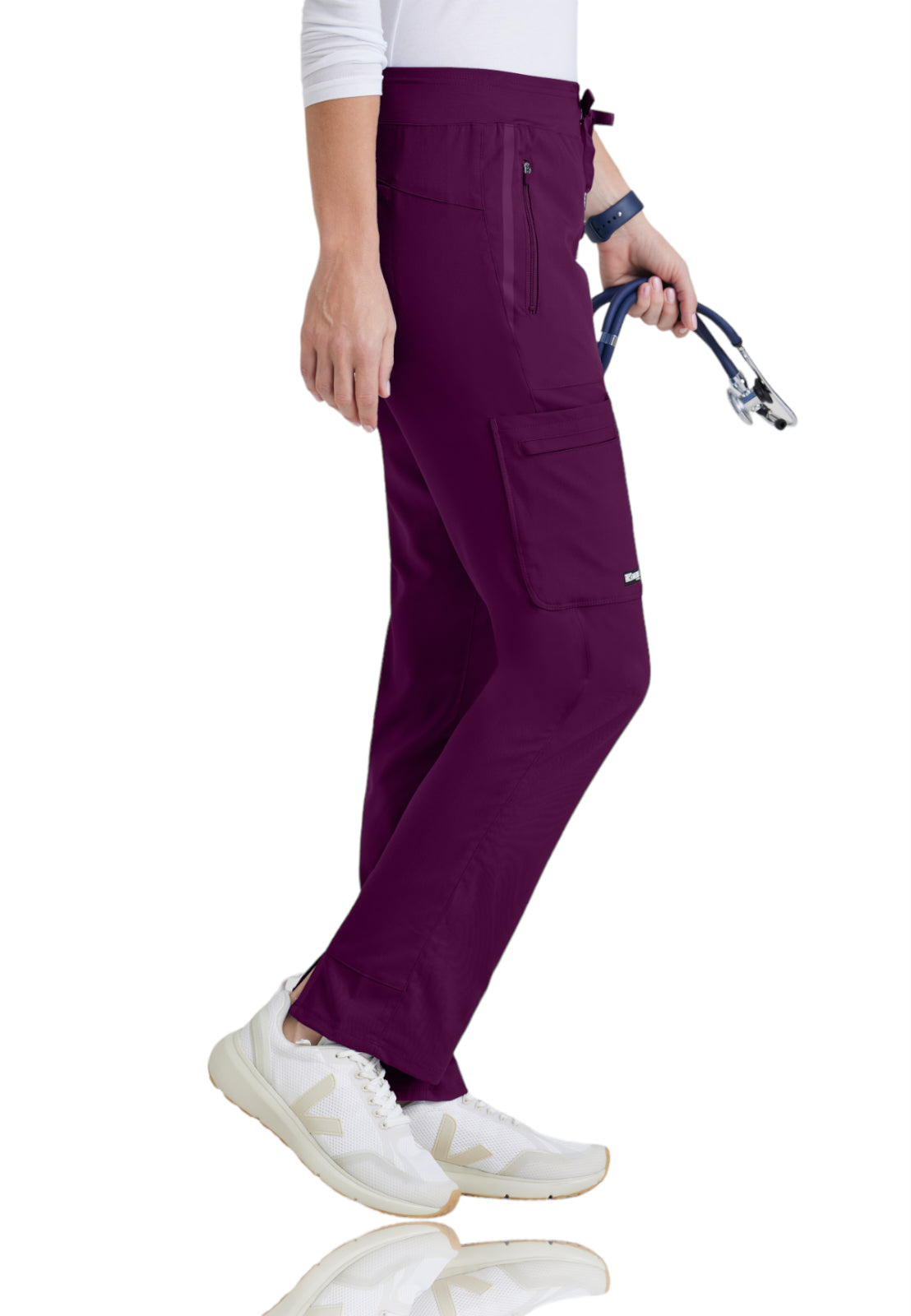 Women's Hidden Welt Pocket Elevate Scrub Pant - 7228 - Wine