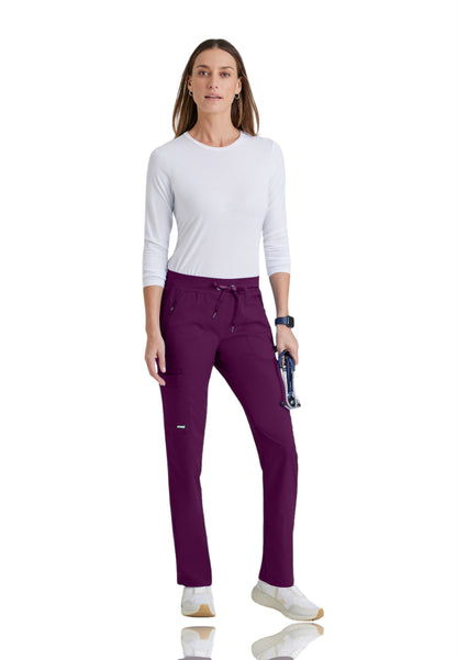 Women's Hidden Welt Pocket Elevate Scrub Pant - 7228 - Wine