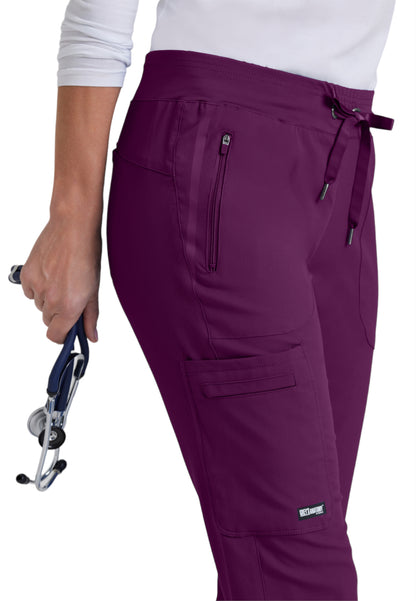 Women's Hidden Welt Pocket Elevate Scrub Pant - 7228 - Wine