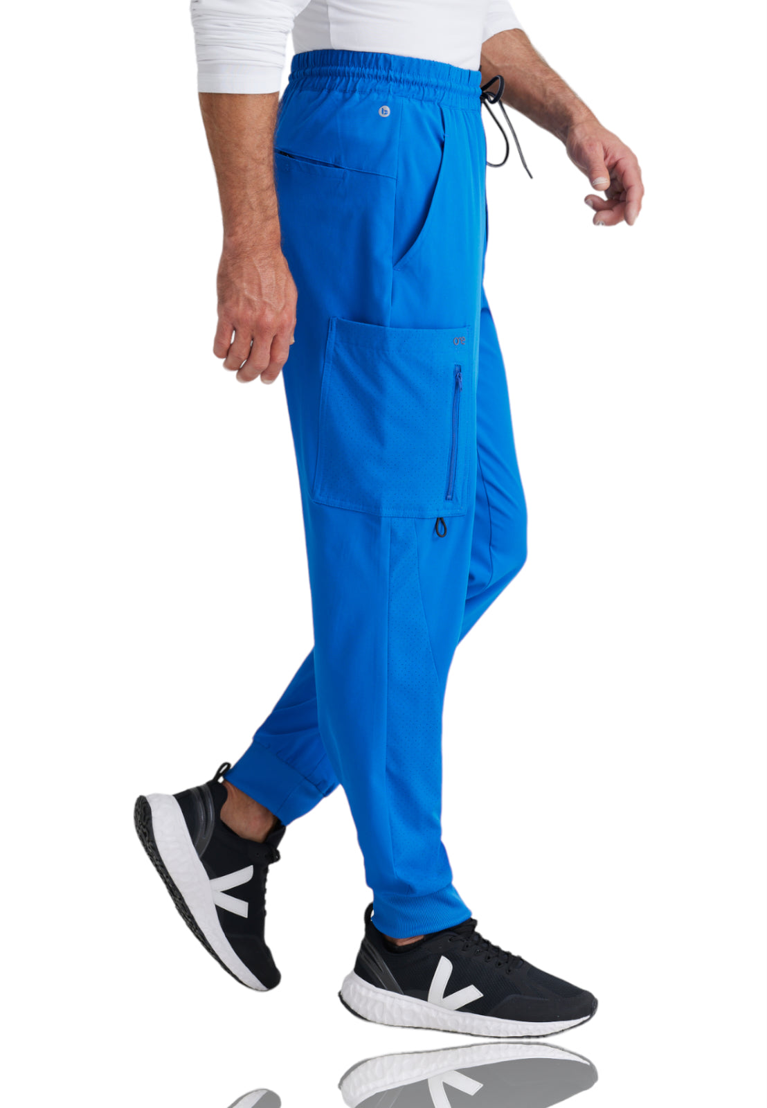 Men's Perforated Side Panels Vortex Jogger Scrub Pant - BOP520 - New Royal