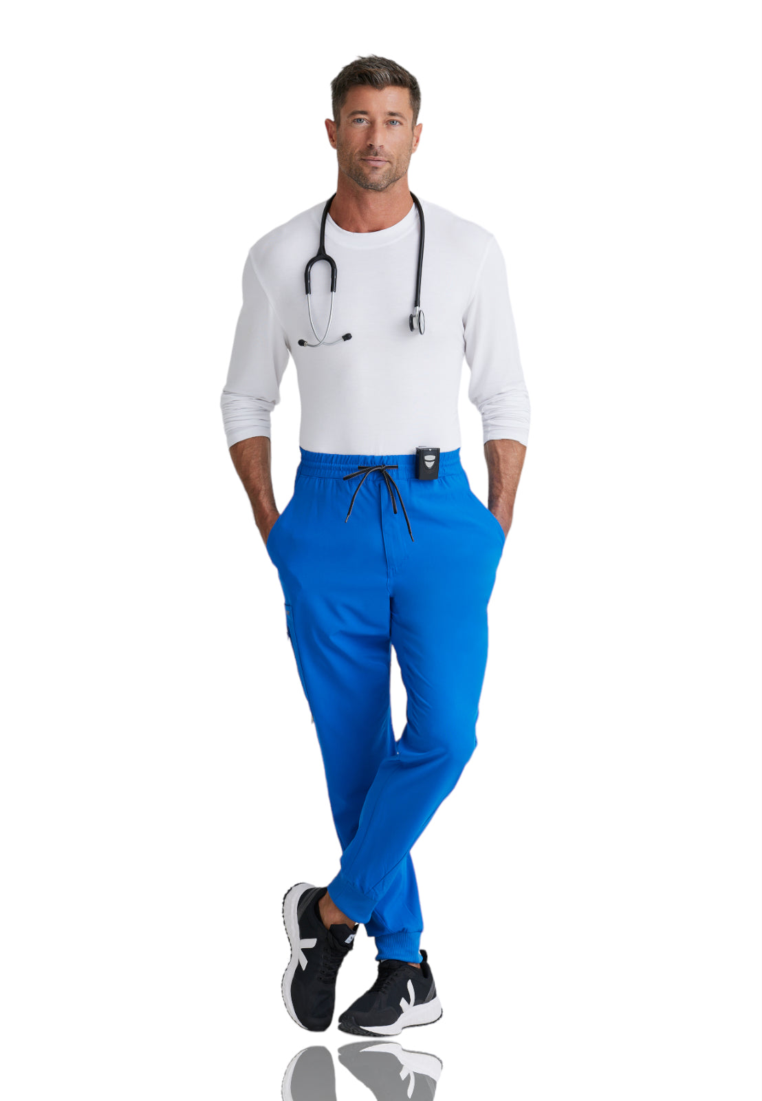 Men's Perforated Side Panels Vortex Jogger Scrub Pant - BOP520 - New Royal