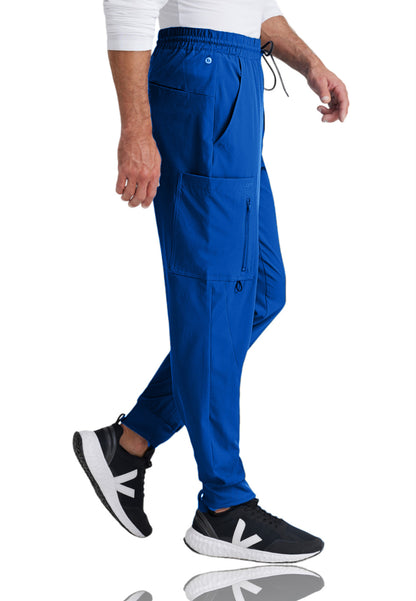 Men's Perforated Side Panels Vortex Jogger Scrub Pant - BOP520 - Cobalt