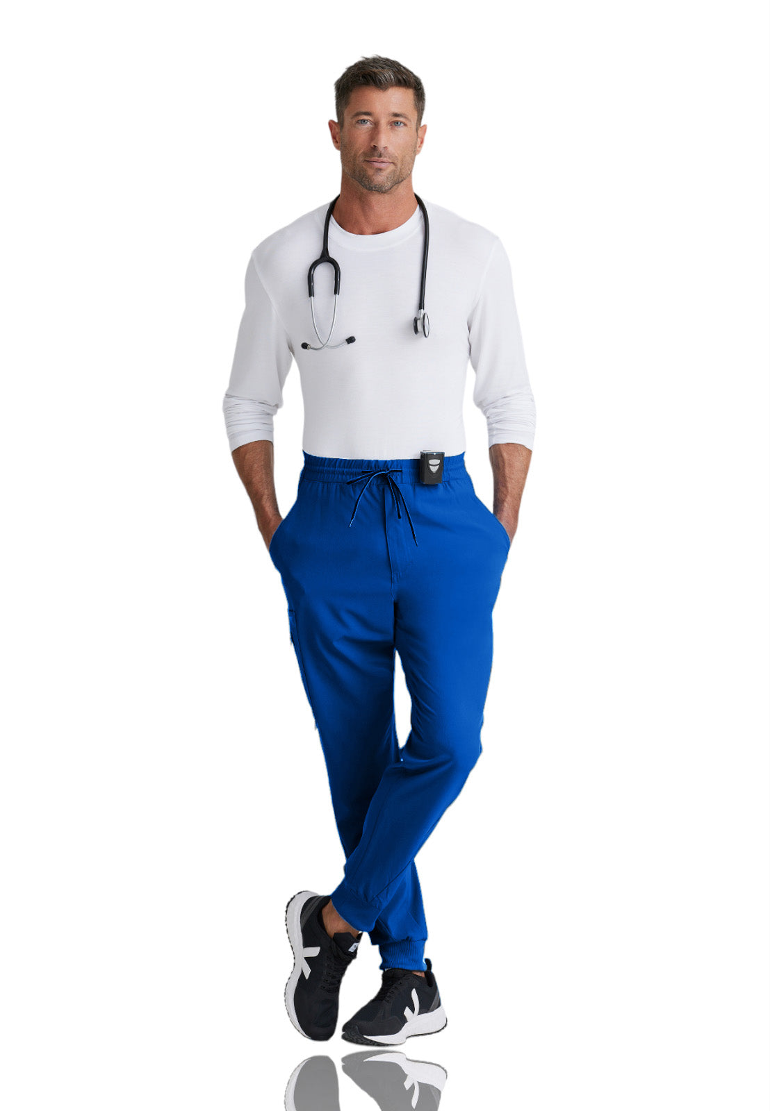 Men's Perforated Side Panels Vortex Jogger Scrub Pant - BOP520 - Cobalt