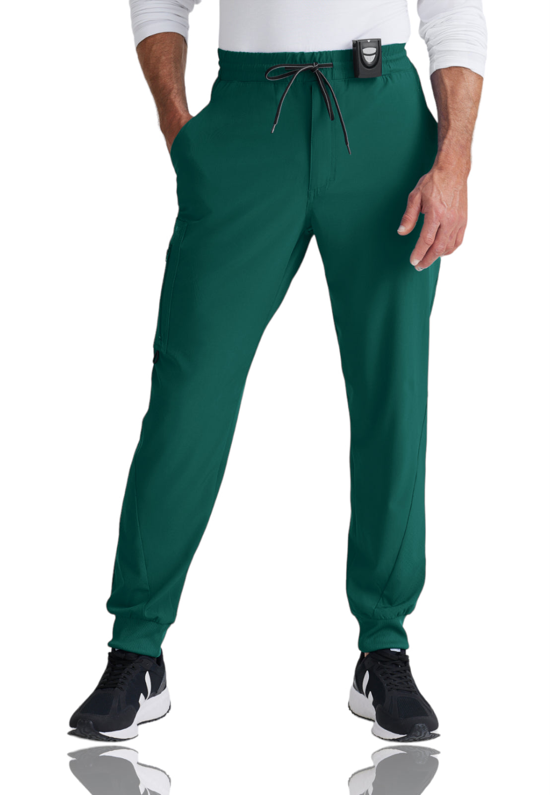 Men's Perforated Side Panels Vortex Jogger Scrub Pant - BOP520 - Hunter Green