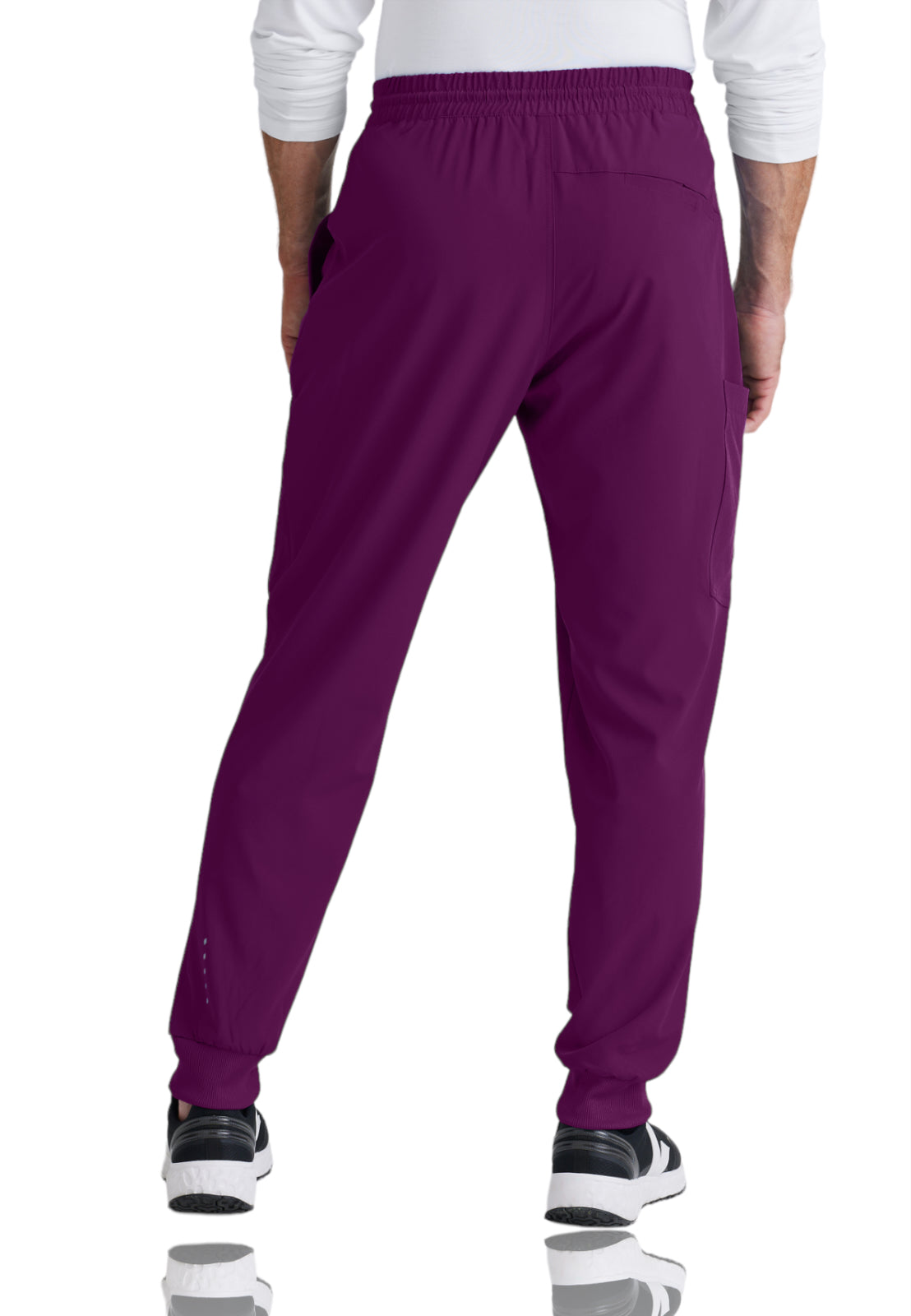 Men's Perforated Side Panels Vortex Jogger Scrub Pant - BOP520 - Wine