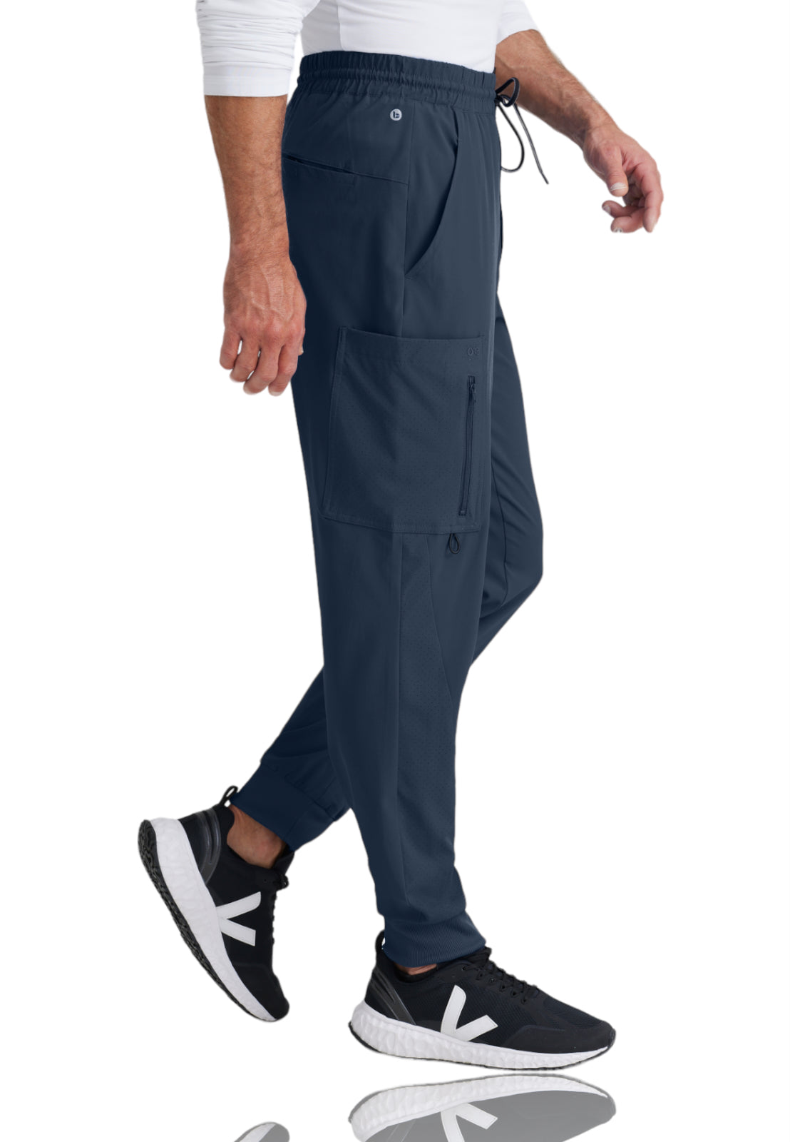 Men's Perforated Side Panels Vortex Jogger Scrub Pant - BOP520 - Steel