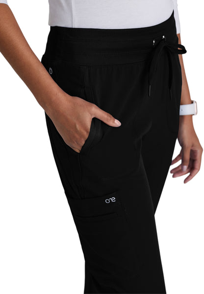 Women's Yoga-Style Uplift Scrub Pant - BOP597 - Black