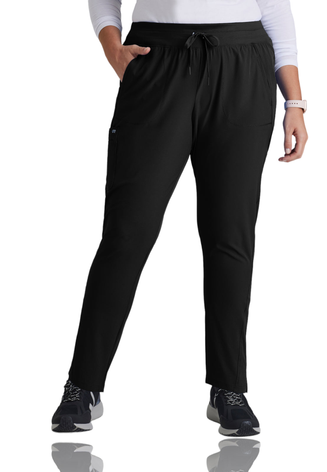 Women's Yoga-Style Uplift Scrub Pant - BOP597 - Black