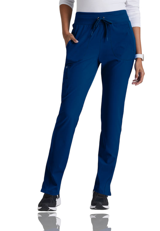 Women's Yoga-Style Uplift Scrub Pant - BOP597 - Indigo (Navy)