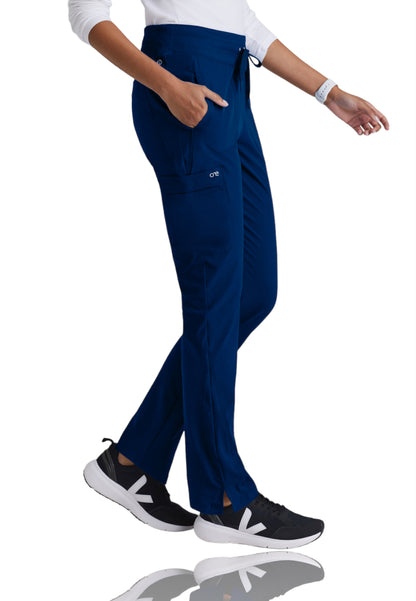 Women's Yoga-Style Uplift Scrub Pant - BOP597 - Indigo (Navy)