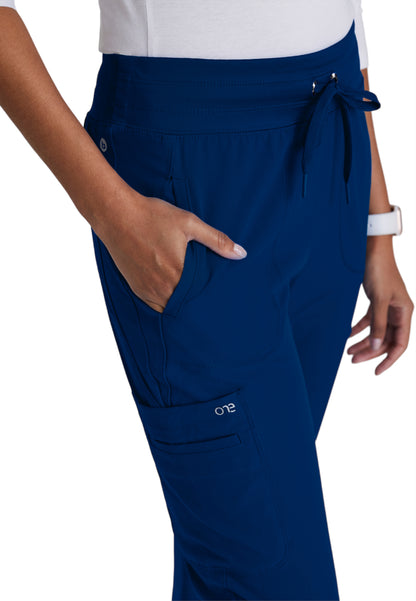 Women's Yoga-Style Uplift Scrub Pant - BOP597 - Indigo (Navy)