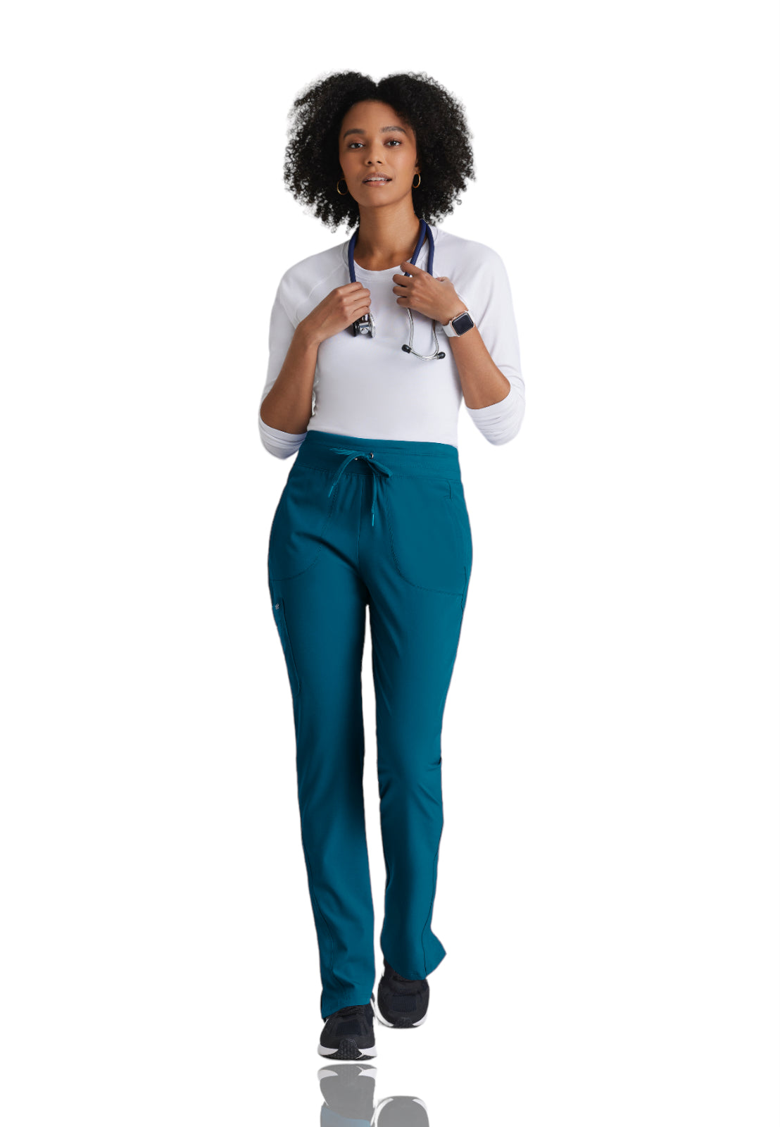 Women's Yoga-Style Uplift Scrub Pant - BOP597 - Bahama