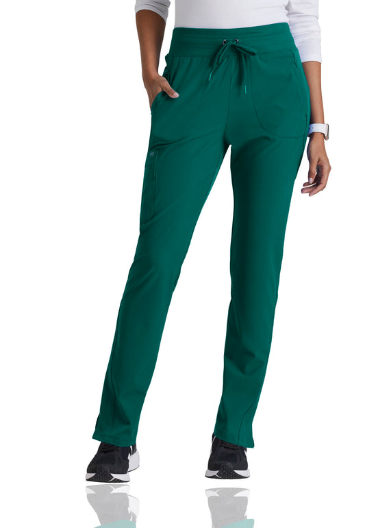 Women's Yoga-Style Uplift Scrub Pant - BOP597 - Hunter Green