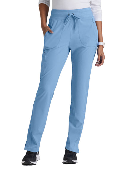 Women's Yoga-Style Uplift Scrub Pant - BOP597 - Ciel Blue