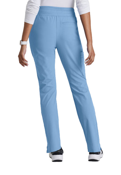 Women's Yoga-Style Uplift Scrub Pant - BOP597 - Ciel Blue