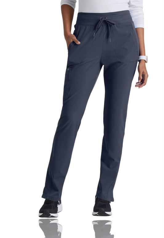 Women's Yoga-Style Uplift Scrub Pant - BOP597 - Steel