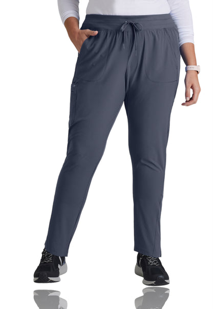 Women's Yoga-Style Uplift Scrub Pant - BOP597 - Steel