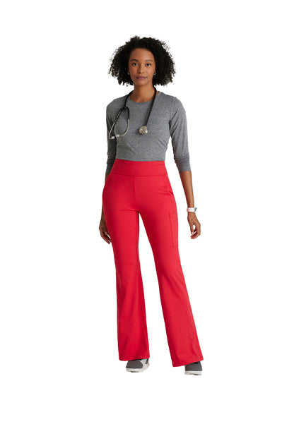 Women's 7 Pocket High-Rise Fit and Flare Scrub Pant - BOP645 - Grenadine