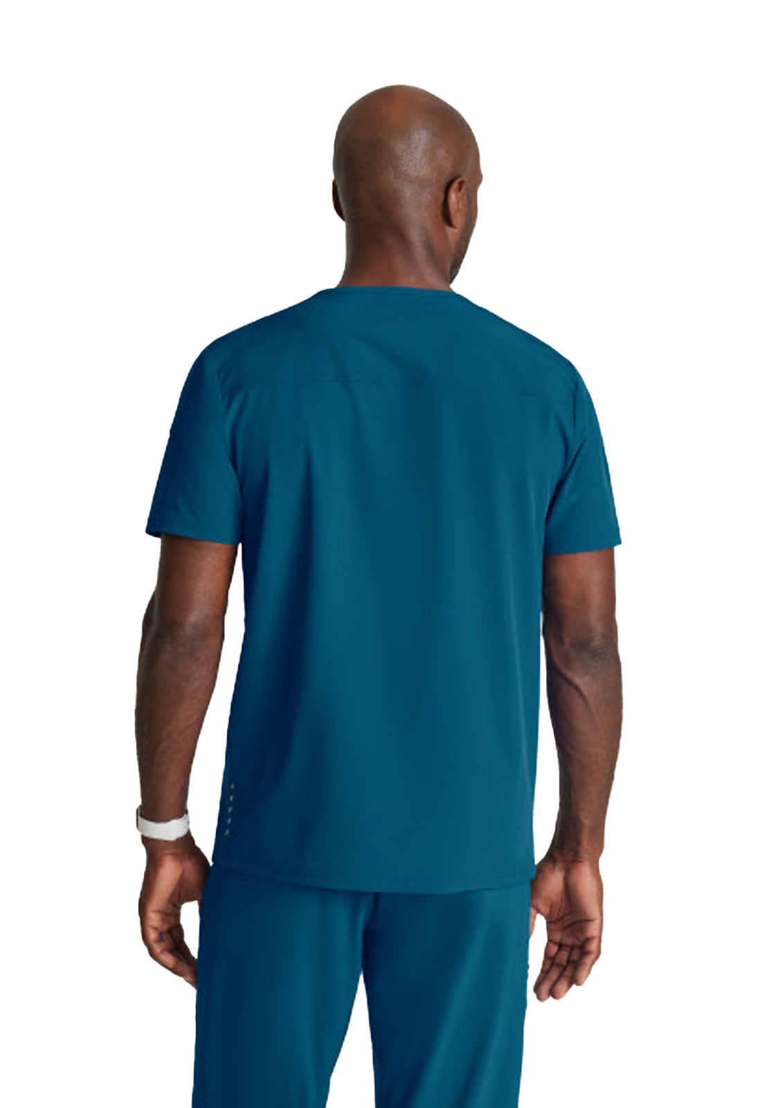 Men's Two-Pocket Ribbed V-Neck Velocity Scrub Top - BOT195 - Bahama