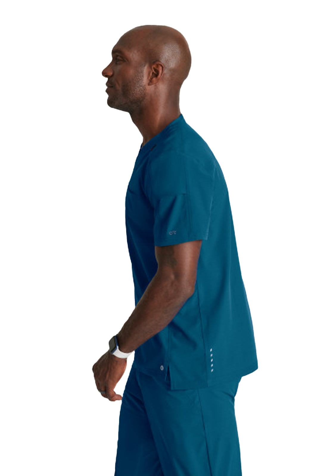 Men's Two-Pocket Ribbed V-Neck Velocity Scrub Top - BOT195 - Bahama