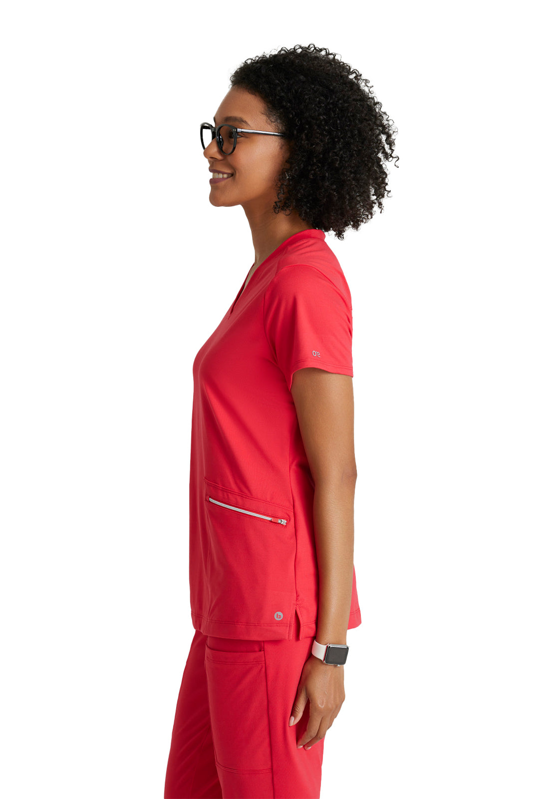 Women's 2 Pocket V-Neck Scrub Top - BOT209 - Grenadine