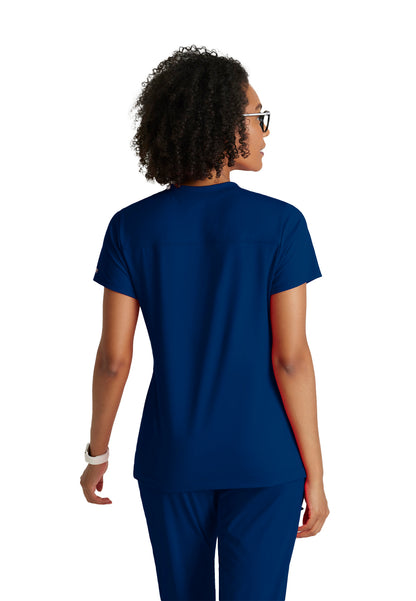 Women's 2 Pocket V-Neck Scrub Top - BOT209 - Indigo