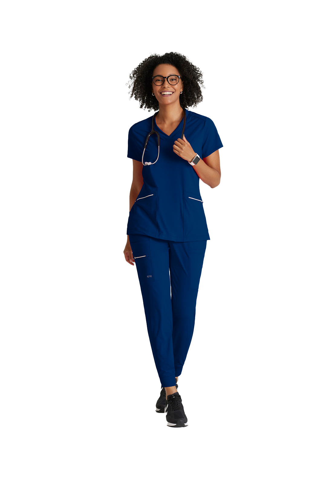 Women's 2 Pocket V-Neck Scrub Top - BOT209 - Indigo