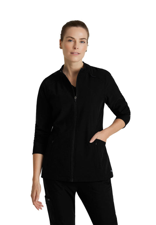 Women's Venture Warm-Up Scrub Jacket - BOW894 - Black