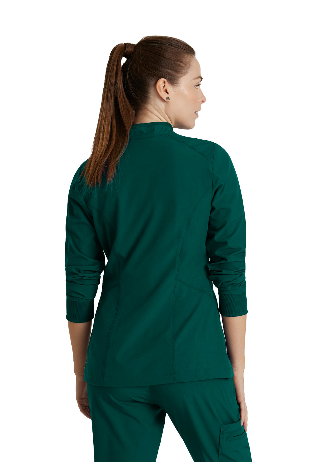 Women's Venture Warm-Up Scrub Jacket - BOW894 - Hunter Green