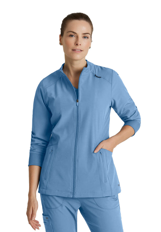 Women's Venture Warm-Up Scrub Jacket - BOW894 - Ciel Blue