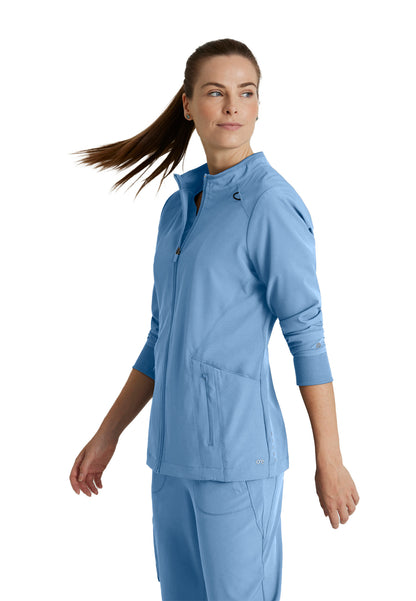 Women's Venture Warm-Up Scrub Jacket - BOW894 - Ciel Blue