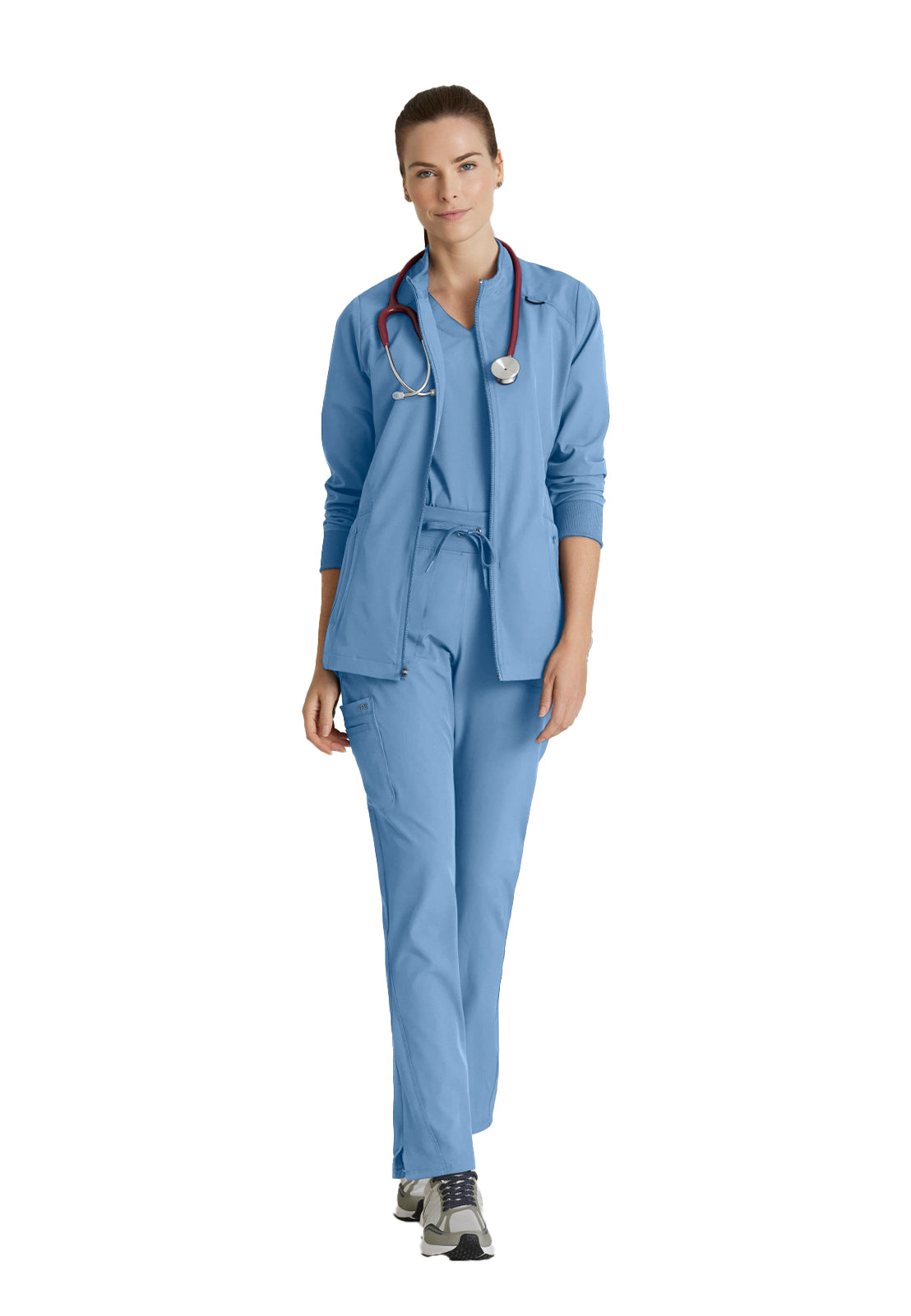 Women's Venture Warm-Up Scrub Jacket - BOW894 - Ciel Blue