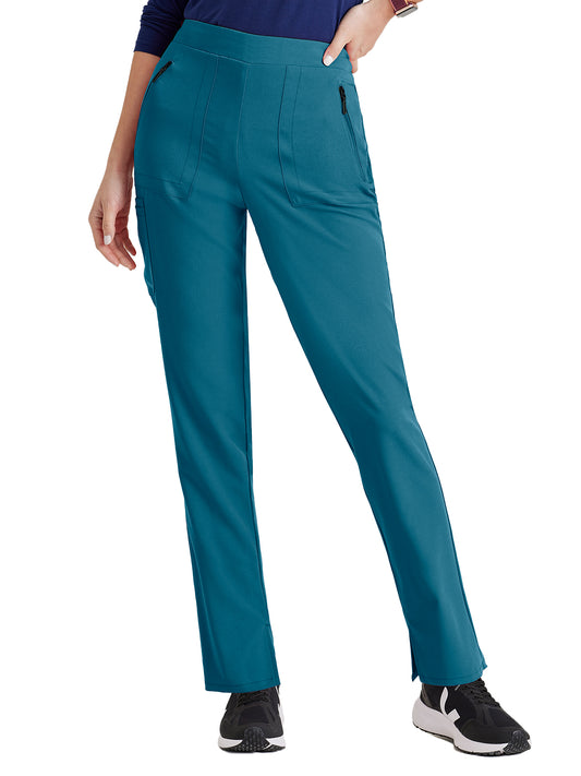 Women's Flat Front Waistband Scrub Pant - BUP601 - Bahama