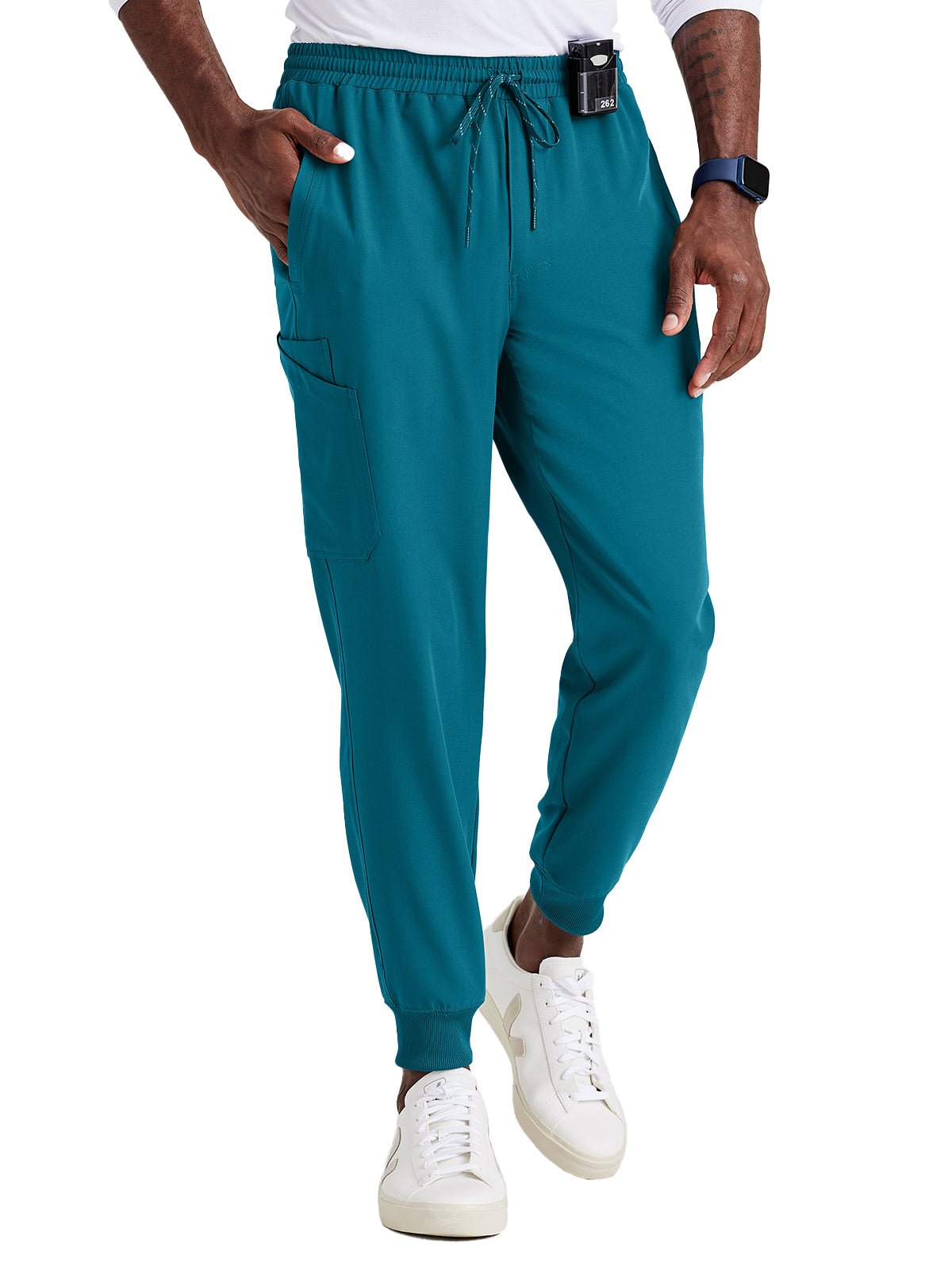 Men's Rib Cuff Jogger Style Scrub Pant - BUP602 - Bahama