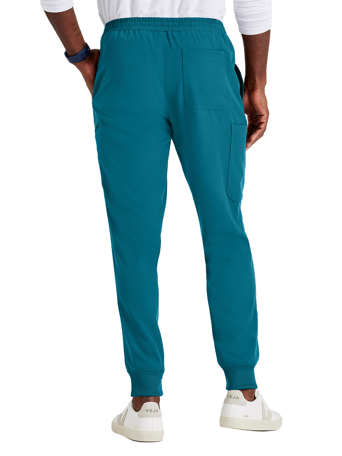 Men's Rib Cuff Jogger Style Scrub Pant - BUP602 - Bahama