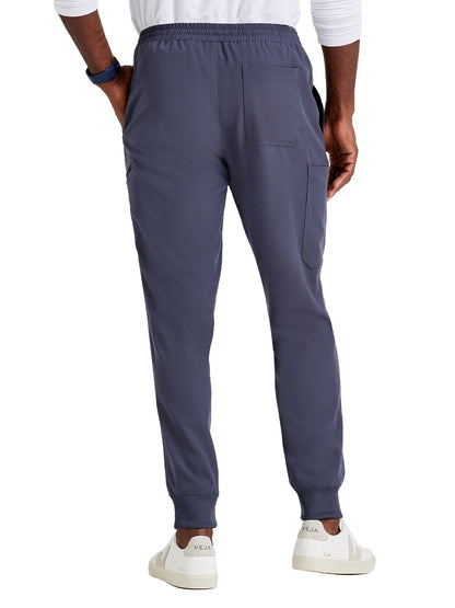 Men's Rib Cuff Jogger Style Scrub Pant - BUP602 - Steel