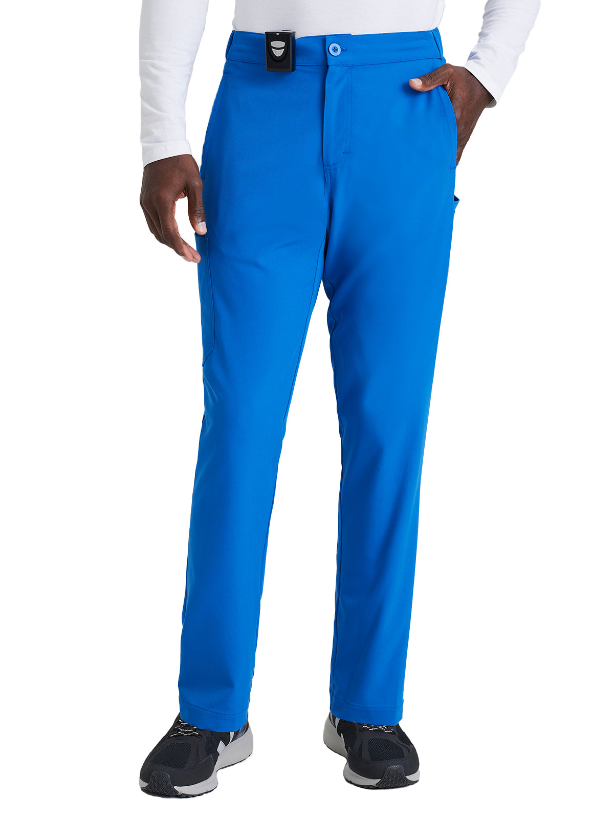 Men's 7 Pocket Button Slim Straight Scrub Pant - BUP628 - New Royal