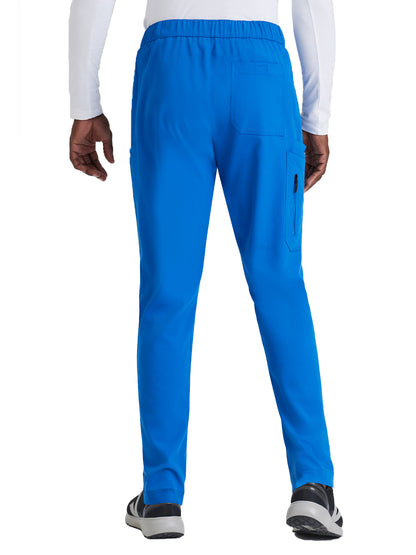 Men's 7 Pocket Button Slim Straight Scrub Pant - BUP628 - New Royal