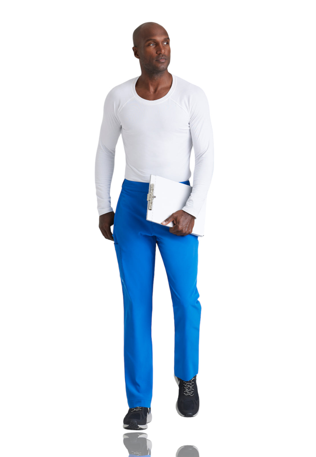 Men's 7 Pocket Button Slim Straight Scrub Pant - BUP628 - New Royal