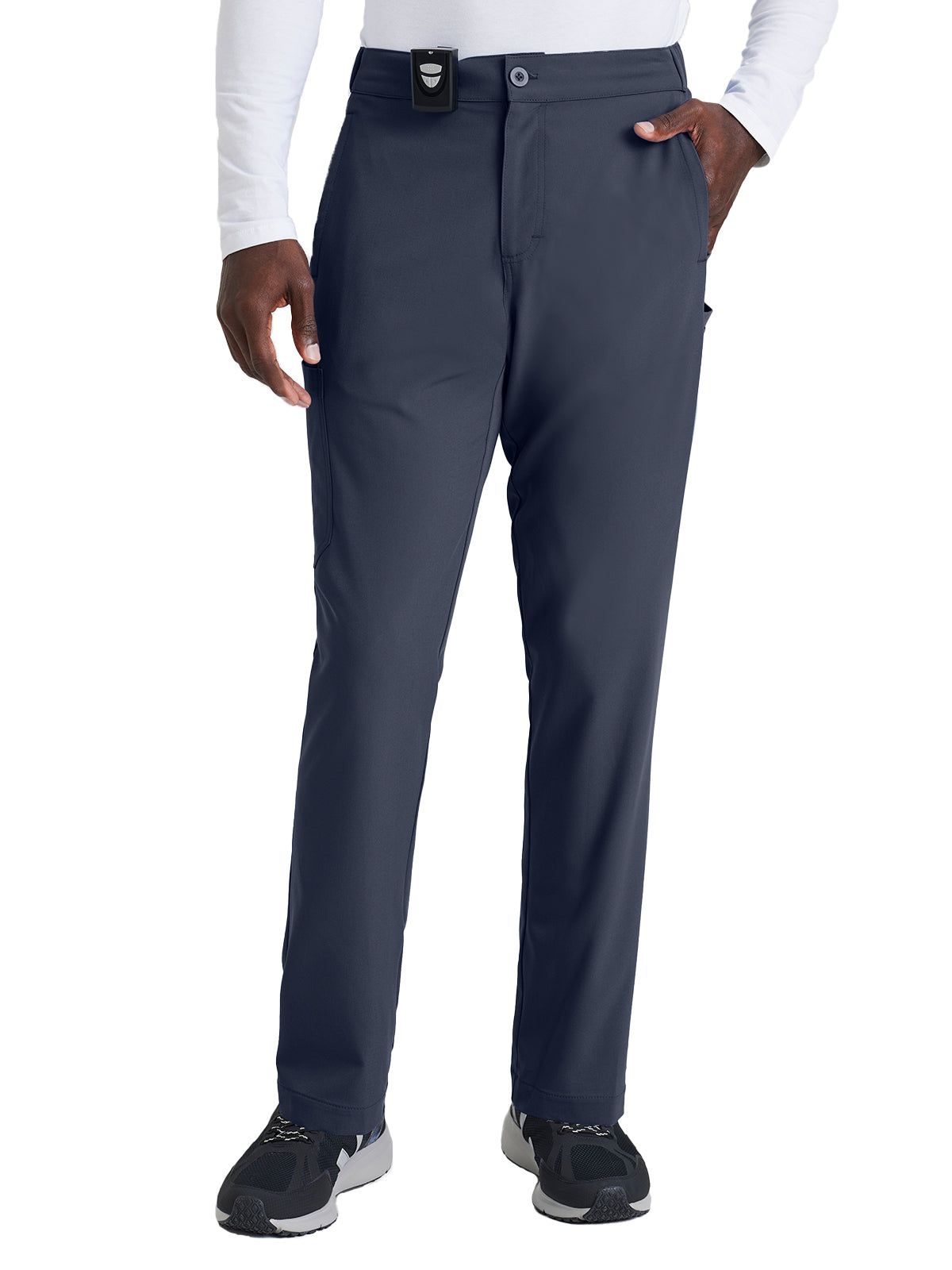 Men's 7 Pocket Button Slim Straight Scrub Pant - BUP628 - Steel